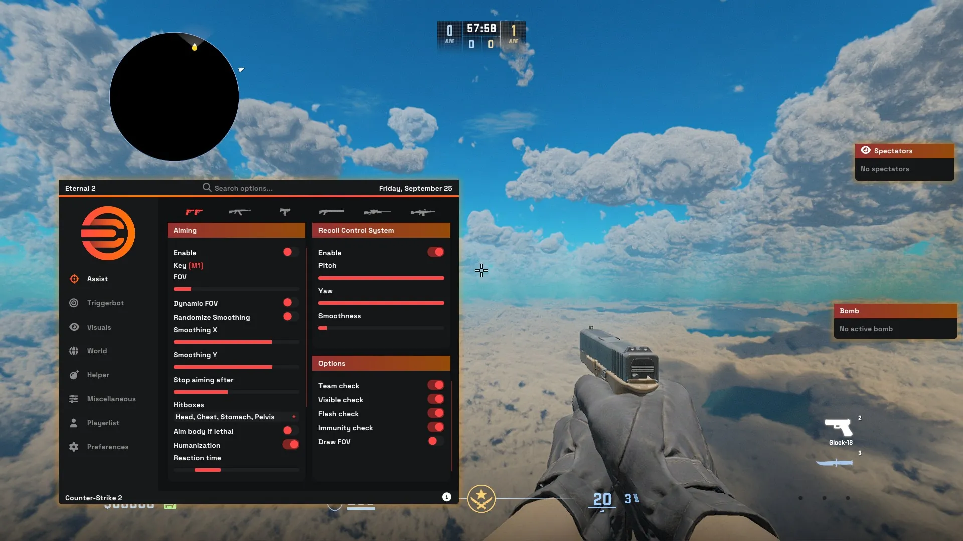 Eternal 2 overlay in the Ember color theme
