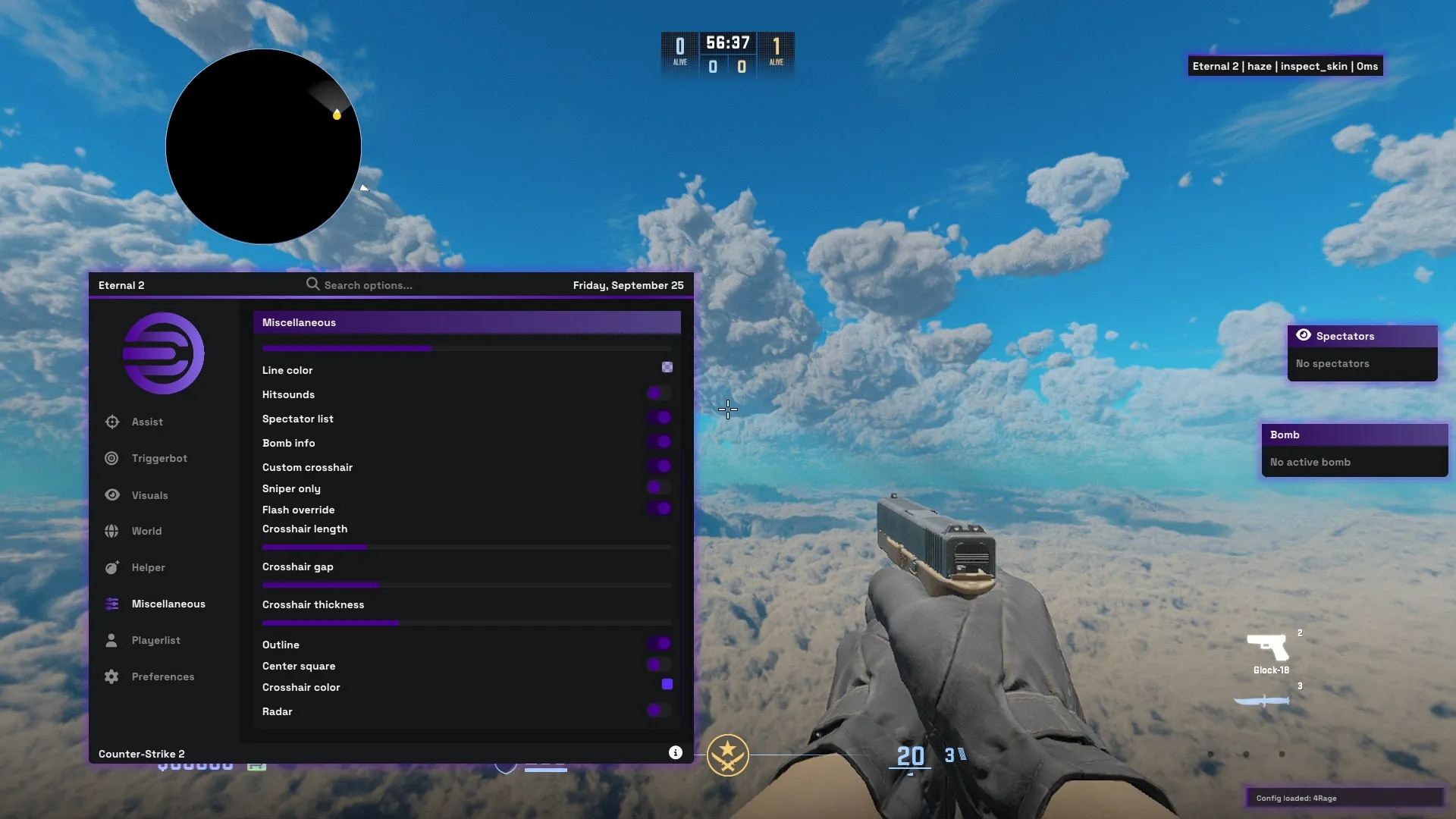 Eternal 2 overlay in the Violet color theme