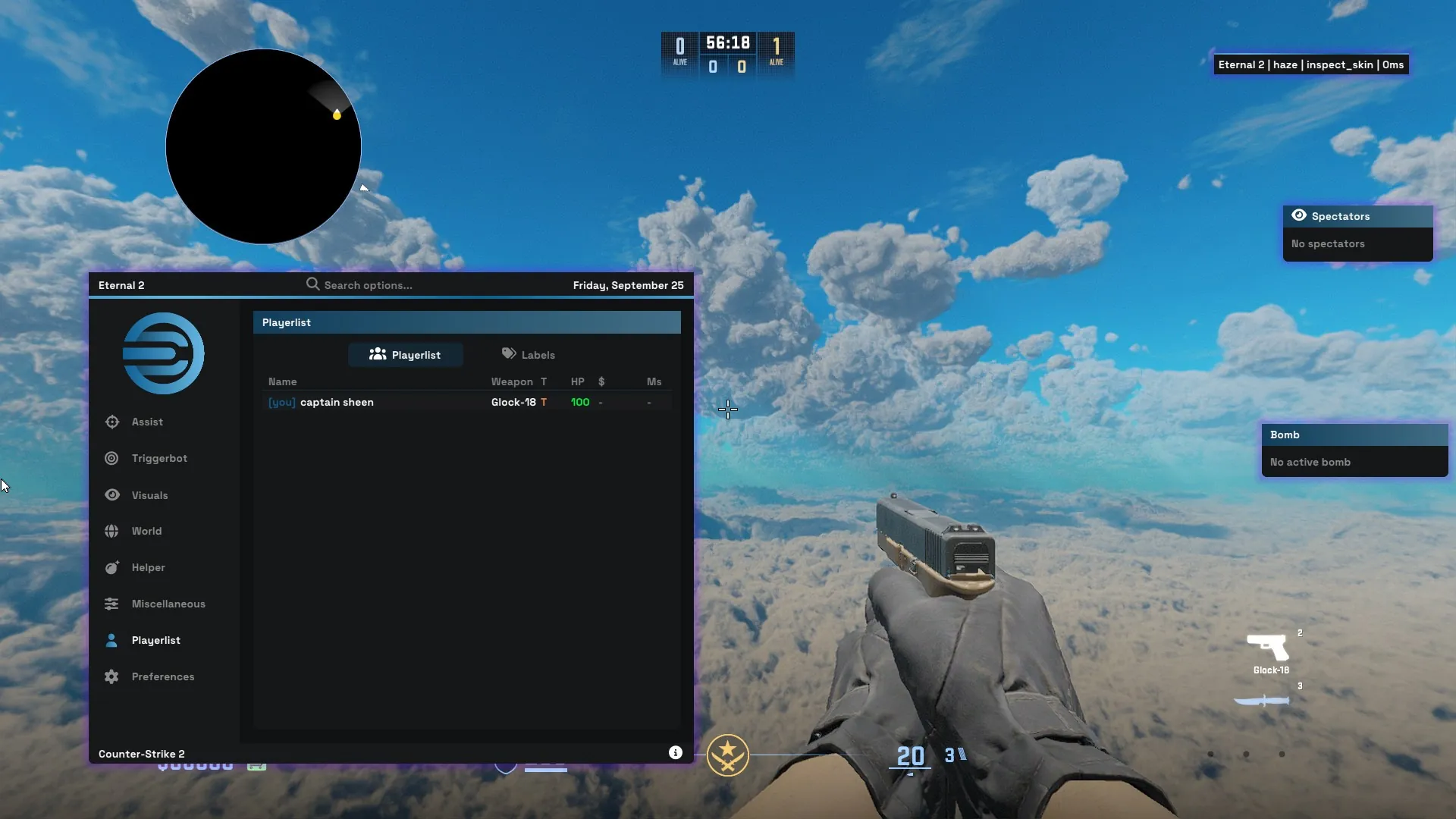 Eternal 2 overlay in the Ocean color theme