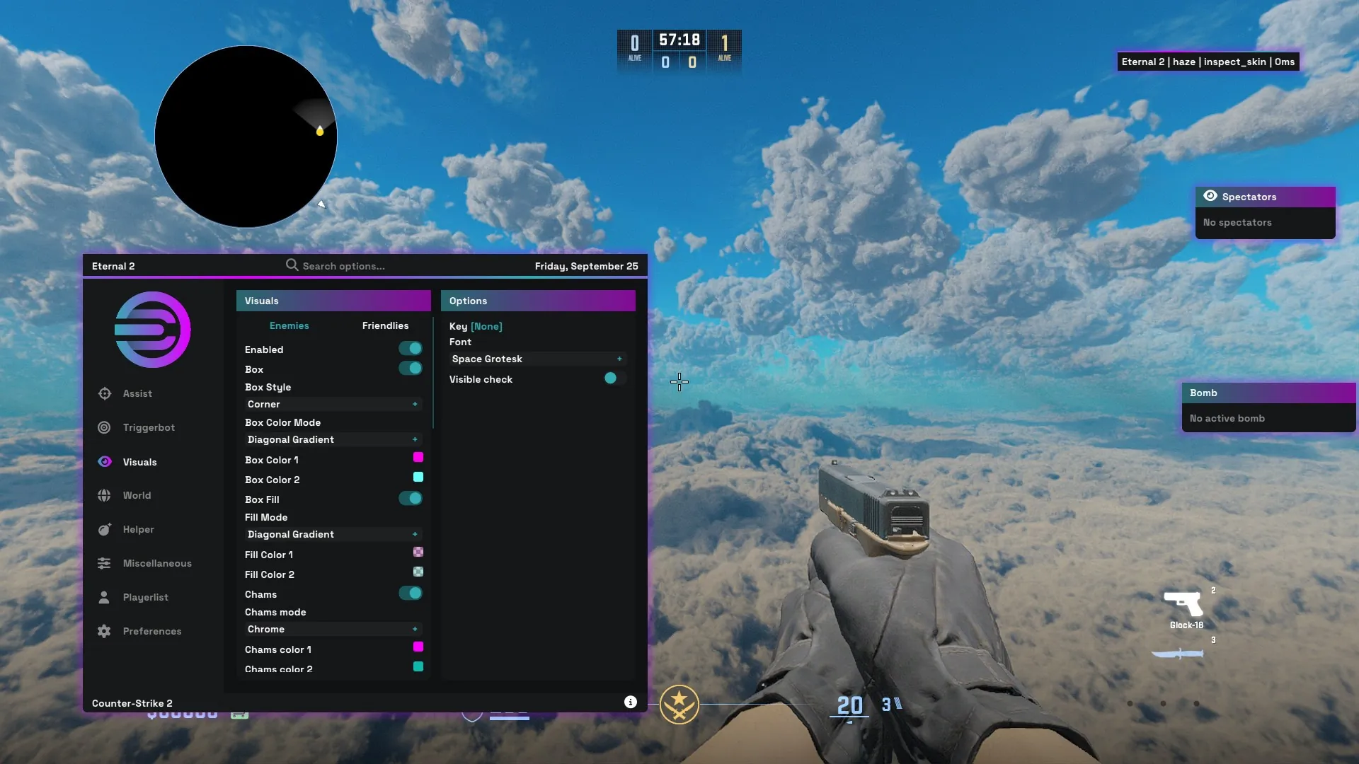 Eternal 2 overlay in the Neon color theme